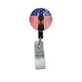 Teachers Aid American Flag & Doberman Retractable Badge Reel TE254343